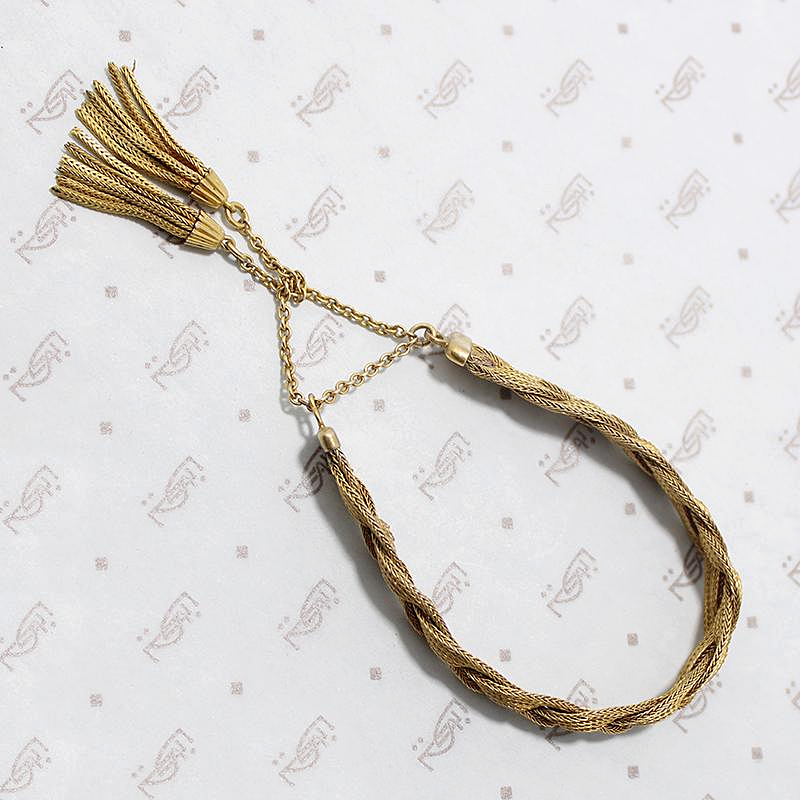 Brilliant Foxtail Mesh Braid & Tassel Bracelet 