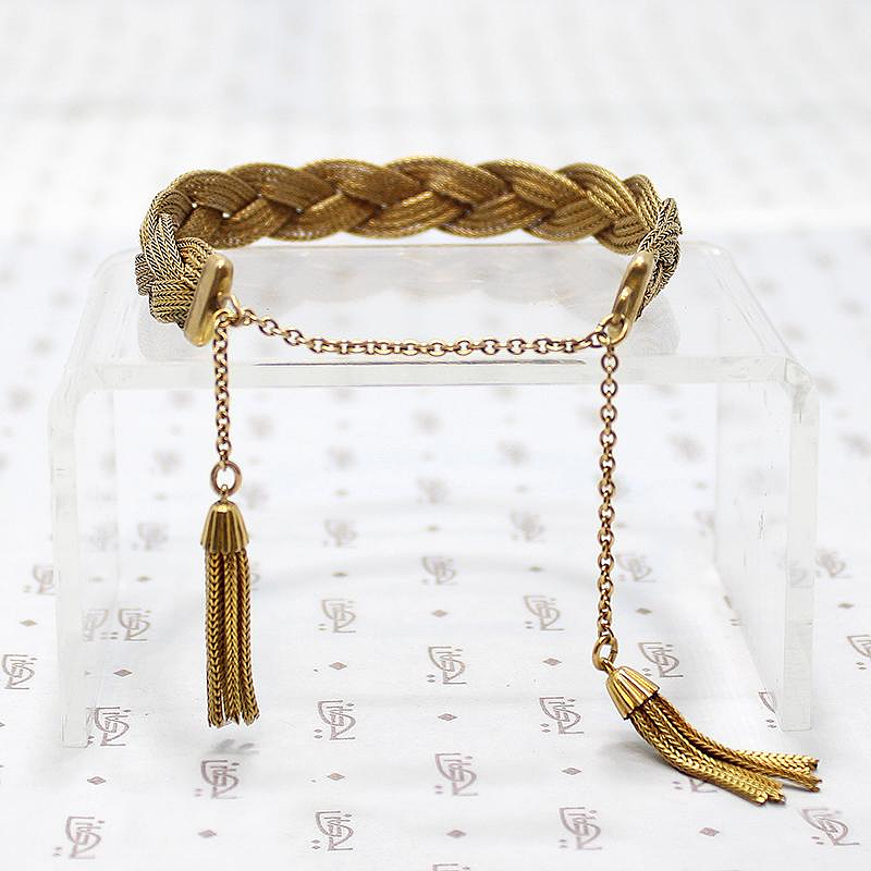 Brilliant Foxtail Mesh Braid & Tassel Bracelet 