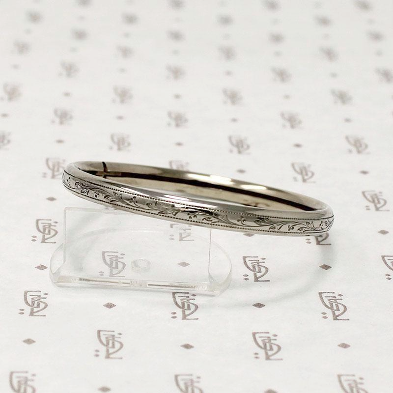 Child's Engraved Sterling Silver Bangle 