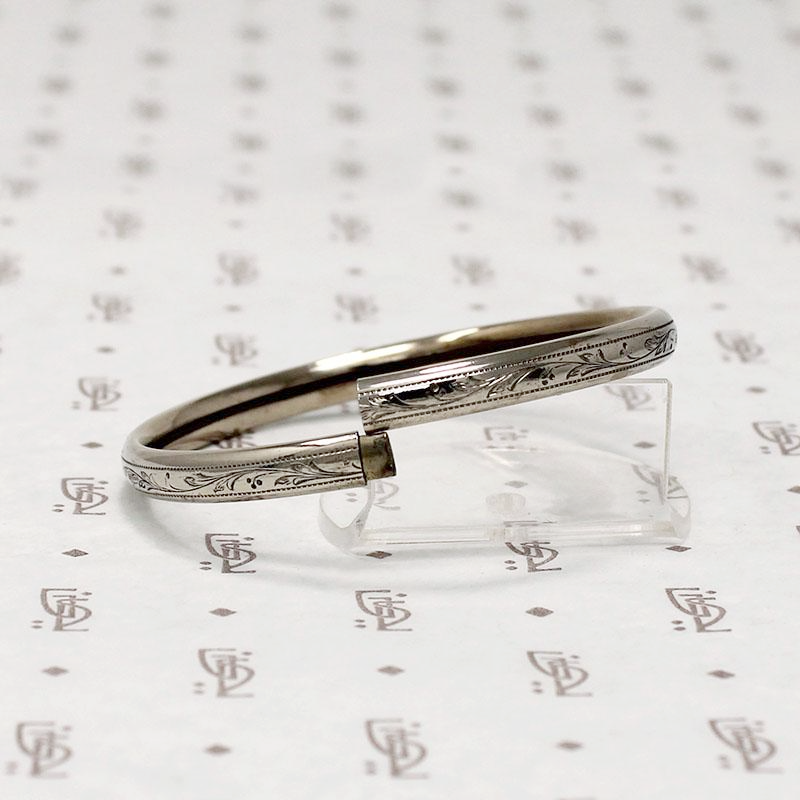 Child's Engraved Sterling Silver Bangle 