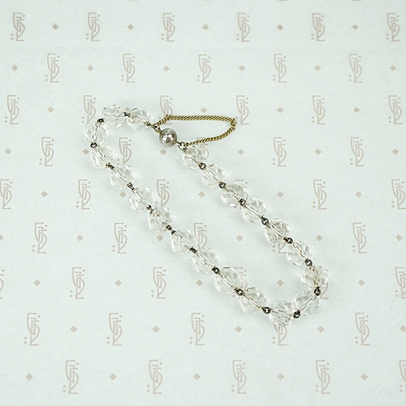 Sparkling Rock Crystal and Sterling Bracelet