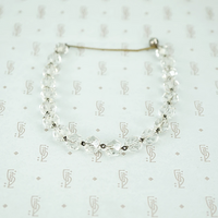 Sparkling Rock Crystal and Sterling Bracelet