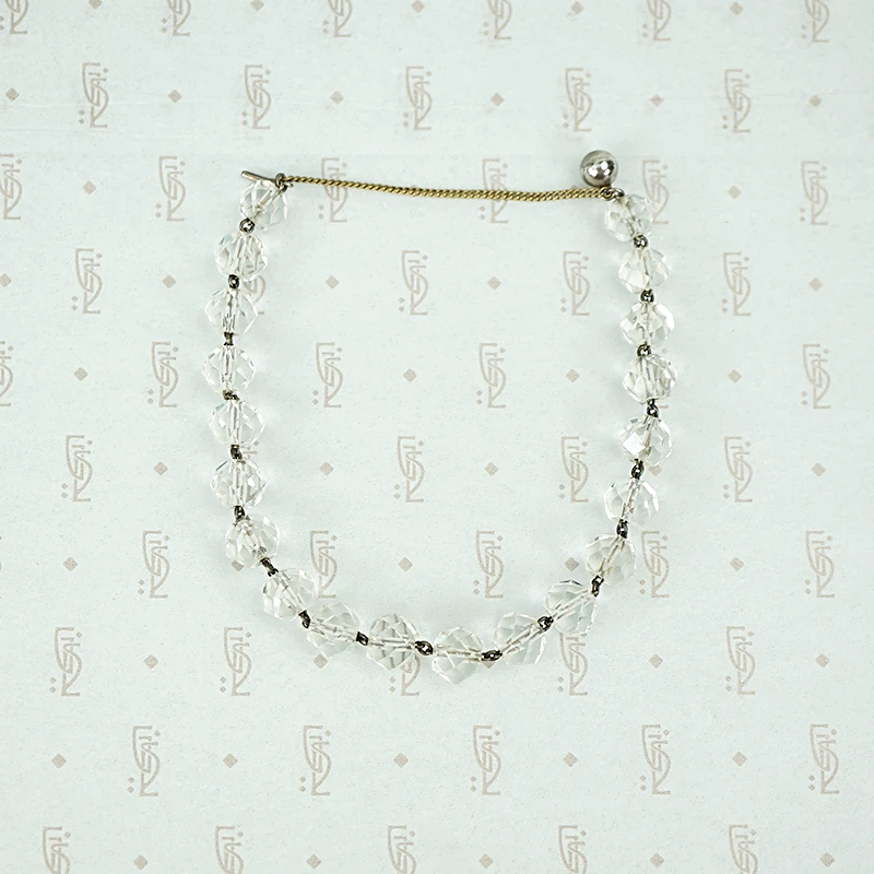 Sparkling Rock Crystal and Sterling Bracelet