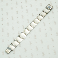 Niello Enamel & Sterling Panel Bracelet