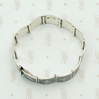 Niello Enamel & Sterling Panel Bracelet