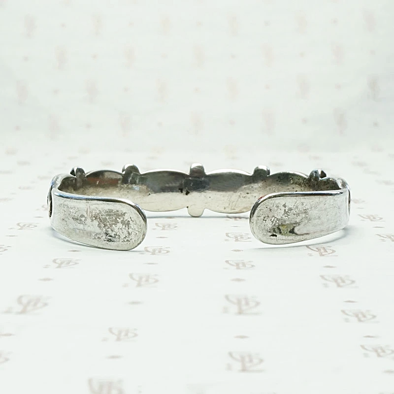 Petite Vintage Cuff with Geometric Inlay