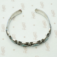 Petite Vintage Cuff with Geometric Inlay