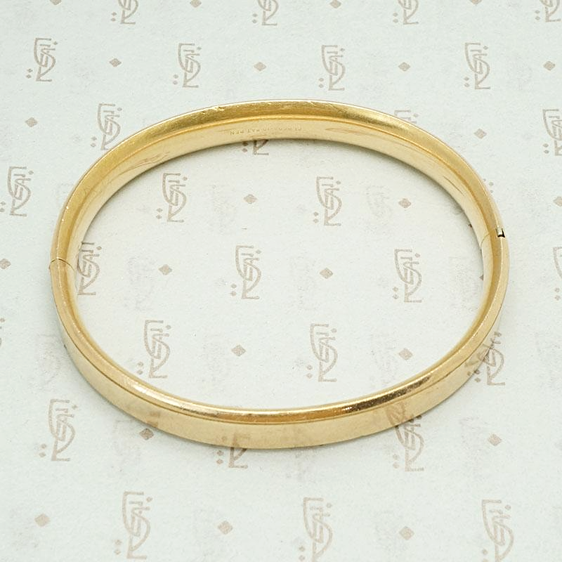 Delicate Floral Engraving Antique Bangle 