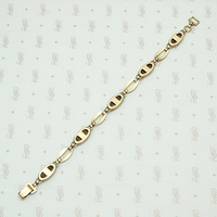 Glossy Tigers Eye Vintage Link Bracelet