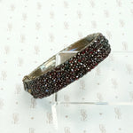 Mouthwatering Wide Bohemian Garnet Bangle