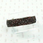Mouthwatering Wide Bohemian Garnet Bangle