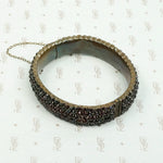 Mouthwatering Wide Bohemian Garnet Bangle