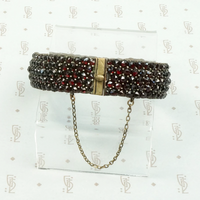 Mouthwatering Wide Bohemian Garnet Bangle