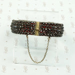 Mouthwatering Wide Bohemian Garnet Bangle