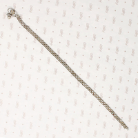 Enameled Indian Silver Mesh Anklet
