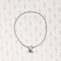 Indian Silver Box Chain Anklet with Bells