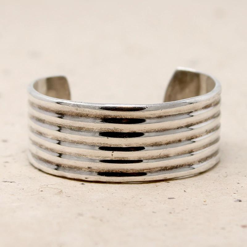 Early Handmade Mantilla Sterling Silver Cuff