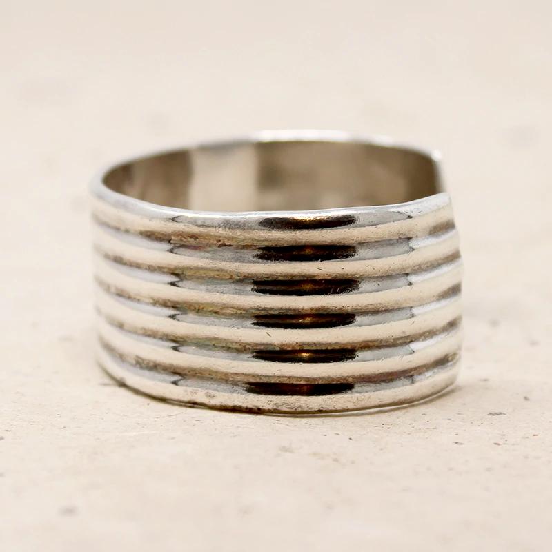 Early Handmade Mantilla Sterling Silver Cuff