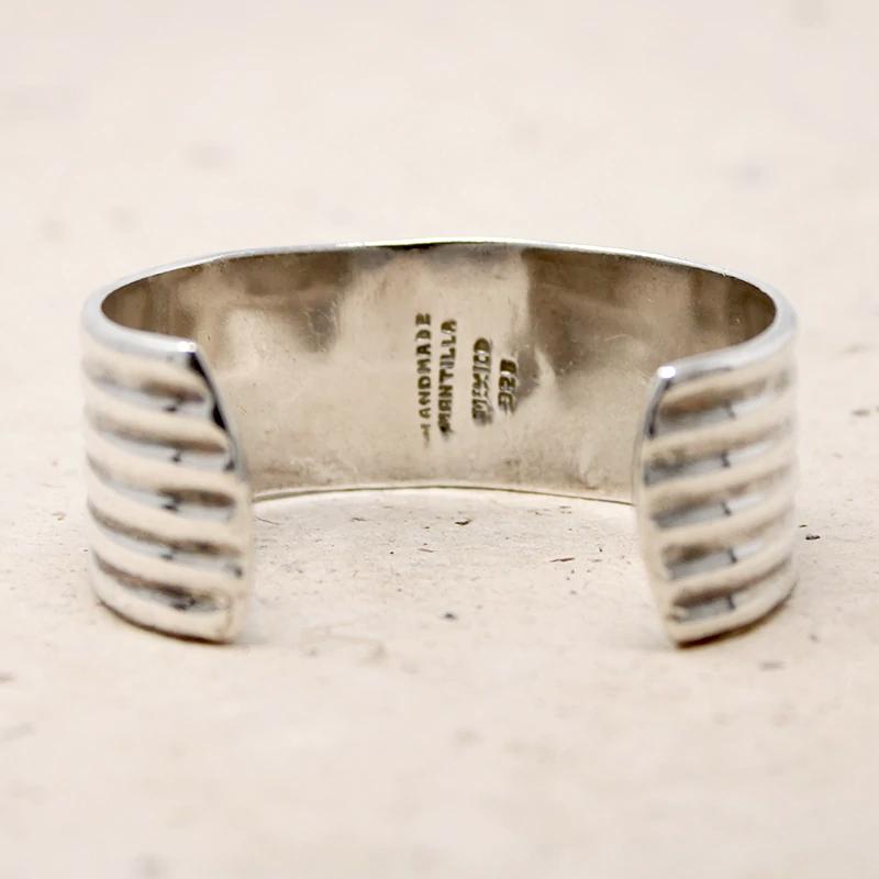 Early Handmade Mantilla Sterling Silver Cuff