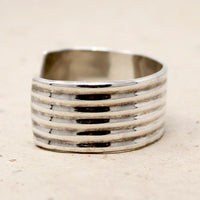 Early Handmade Mantilla Sterling Silver Cuff