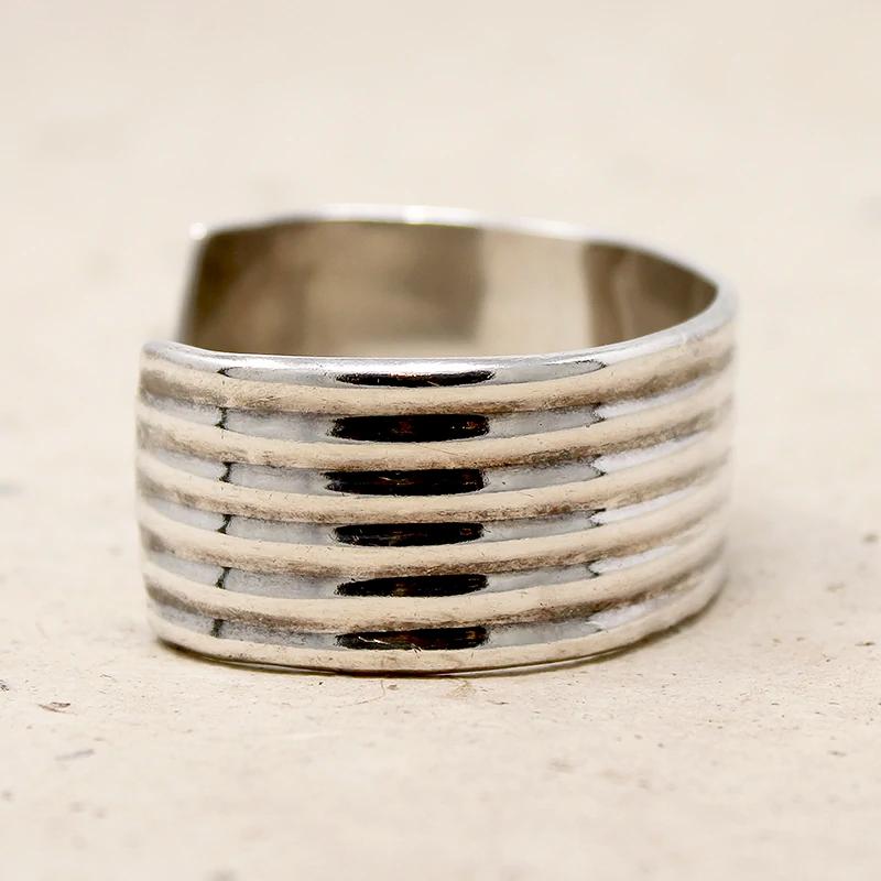 Early Handmade Mantilla Sterling Silver Cuff