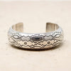 Domed Silver Cuff with Rocker Designs by Bighand