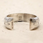 Domed Silver Cuff with Rocker Designs by Bighand