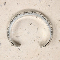 Domed Silver Cuff with Rocker Designs by Bighand