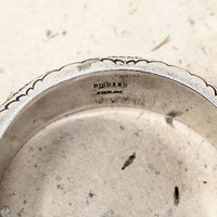 Domed Silver Cuff with Rocker Designs by Bighand
