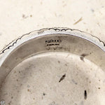 Domed Silver Cuff with Rocker Designs by Bighand