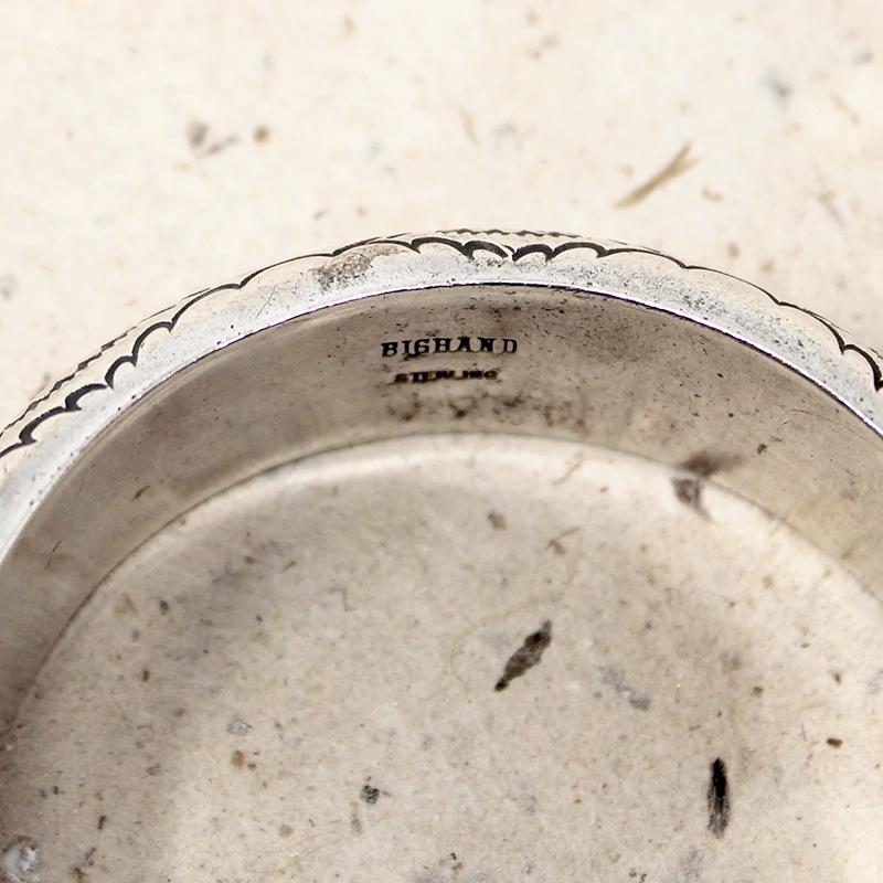 Domed Silver Cuff with Rocker Designs by Bighand