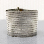 Edwardian Wide & Flexible Silver Plate Bracelet