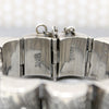 Interesting Engraved & Beaded Silver Mexican Bracelet