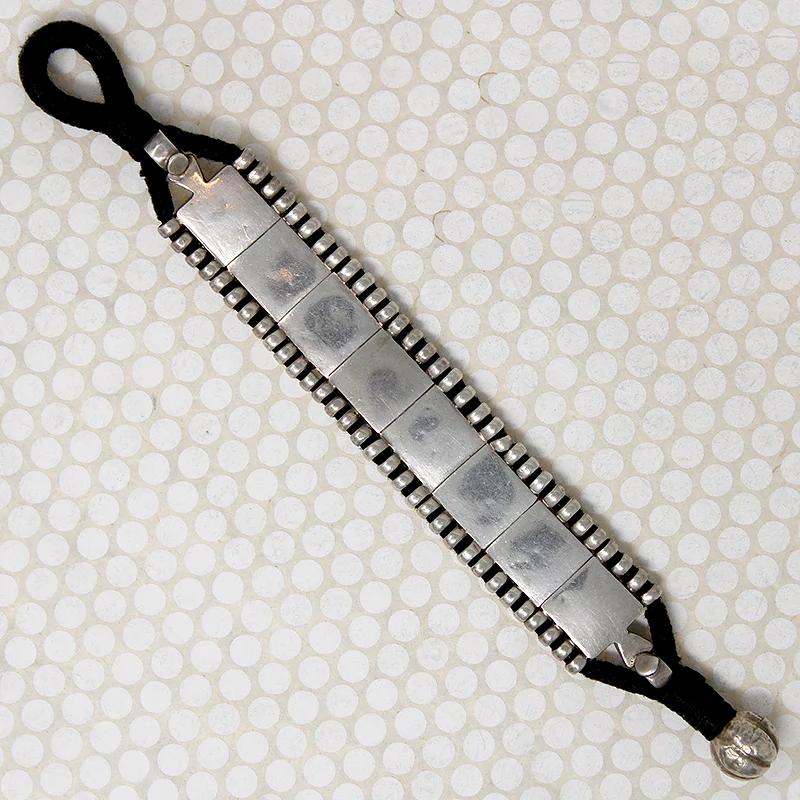 Dramatic Heavy Silver Panel Bracelet