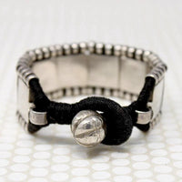 Dramatic Heavy Silver Panel Bracelet