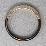 Chinese Silver & Horn Bracelet with Engraved Scholars Knots