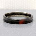 Chinese Silver & Horn Bracelet with Engraved Scholars Knots