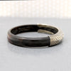 Chinese Silver & Horn Bracelet with Engraved Scholars Knots
