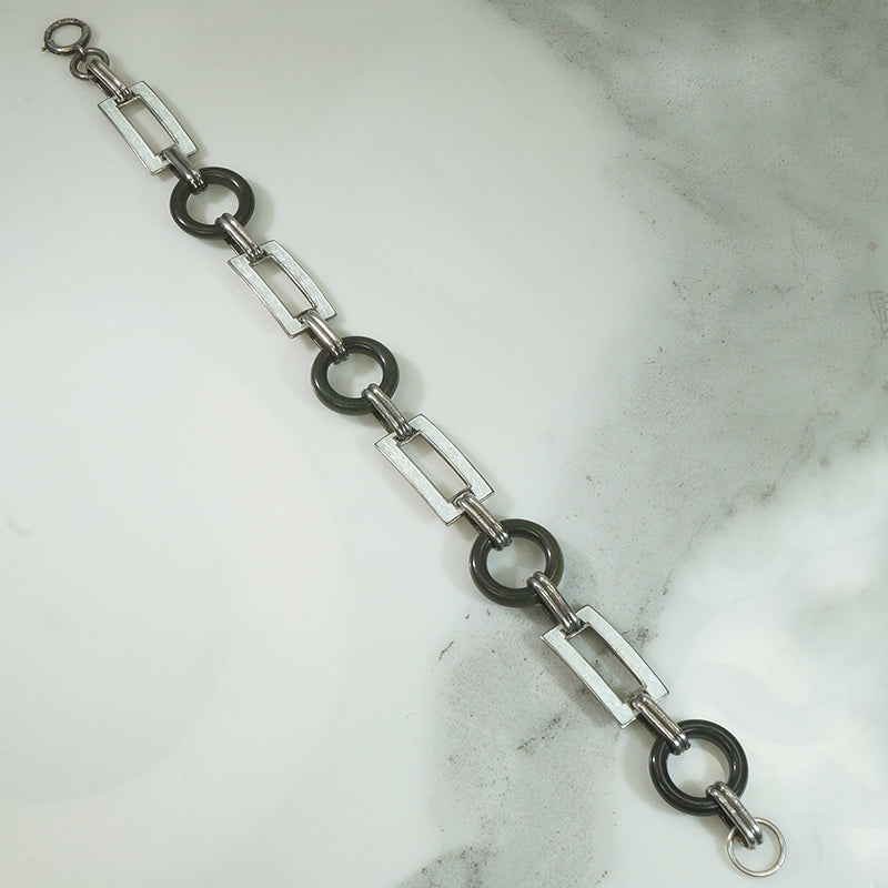 Enamel and Celluloid Art Deco Bracelet