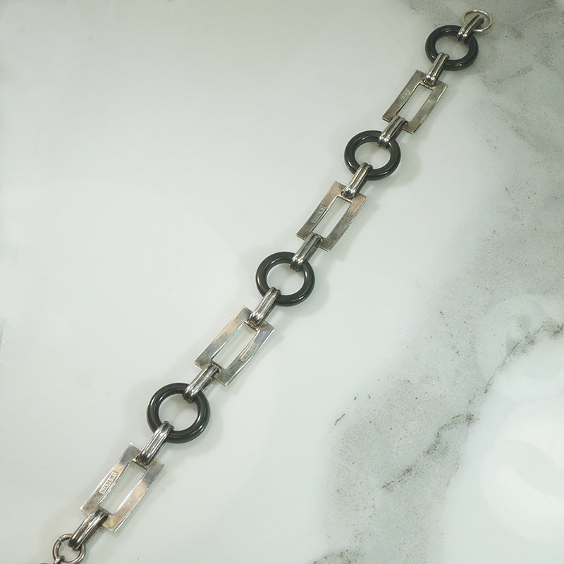 Enamel and Celluloid Art Deco Bracelet