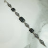 Deco Onyx and Marcasite Sterling Bracelet