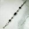 Deco Onyx and Marcasite Sterling Bracelet