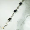Dark and Sparkly Onyx and Marcasite Bracelet