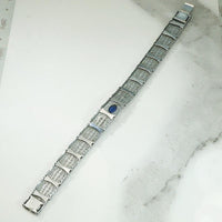 Detailed Chrome Filigree Deco Bracelet