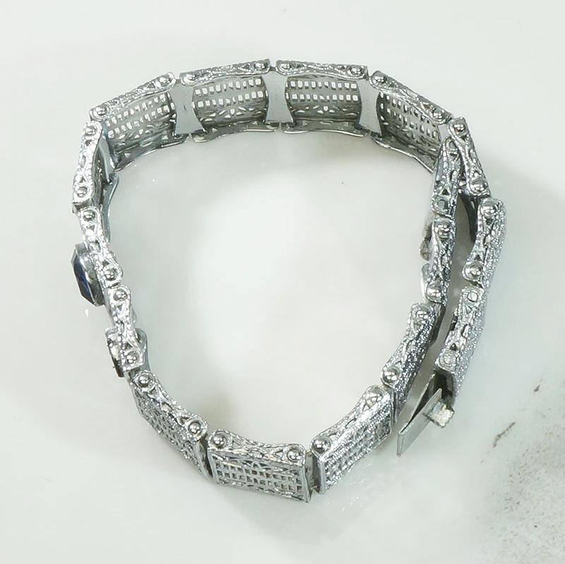 Detailed Chrome Filigree Deco Bracelet