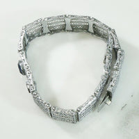 Detailed Chrome Filigree Deco Bracelet