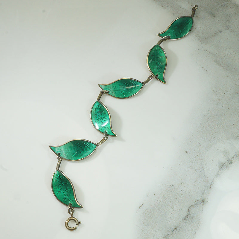 David Andersen Green Leaf Bracelet