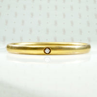 Edwardian Diamond Set Gold Hinged Bangle