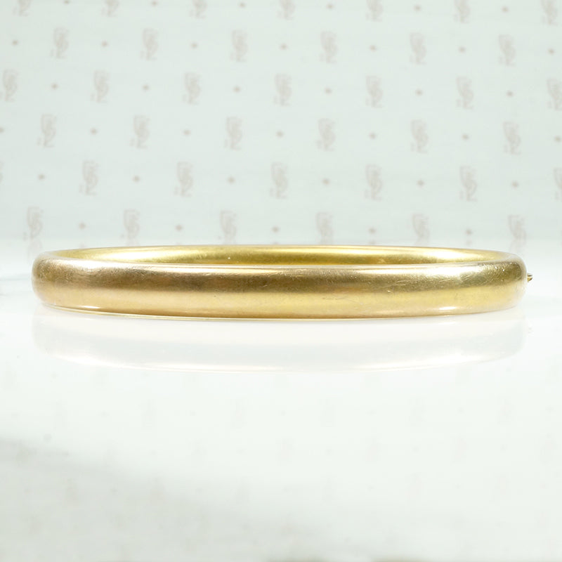 Edwardian Diamond Set Gold Hinged Bangle