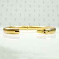Edwardian Diamond Set Gold Hinged Bangle